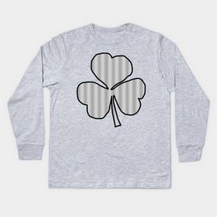 Shamrock Metal Effect Kids Long Sleeve T-Shirt